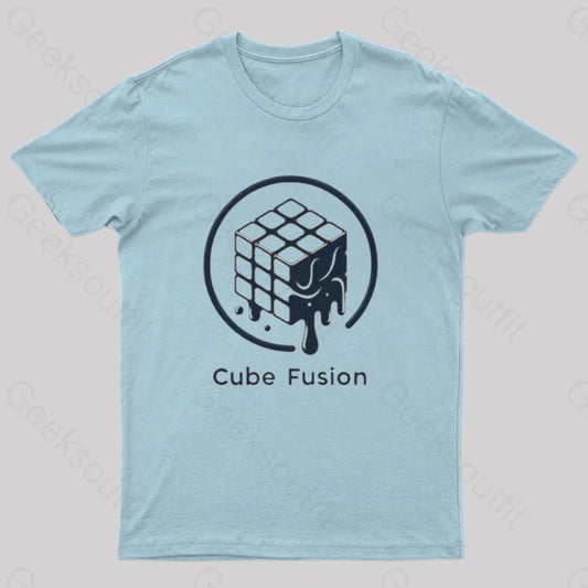 Melting Rubiks Cube T-Shirt Light Blue / S