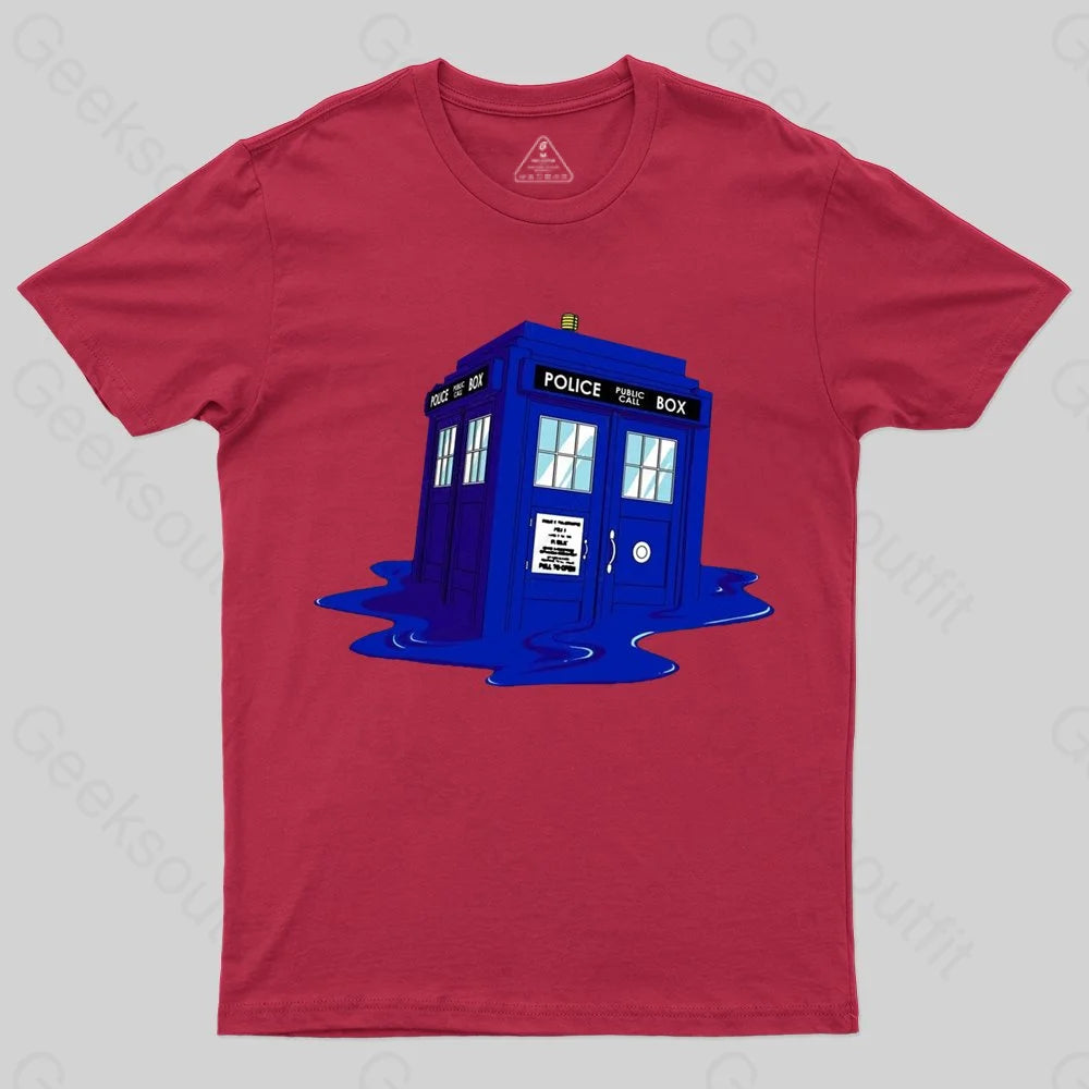 Melting Tardis T-shirt - Geeksoutfit