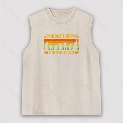 Middle Earth Hiking Club Unisex Washed Tank Apricot / S