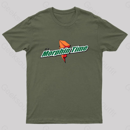 Mighty Power Drink Nerd T-Shirt Army Green / S