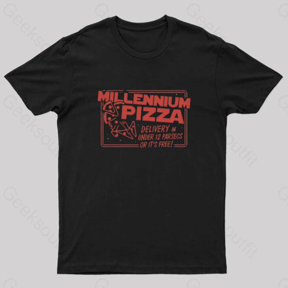 Millennium Pizza Nerd T-Shirt Black / S