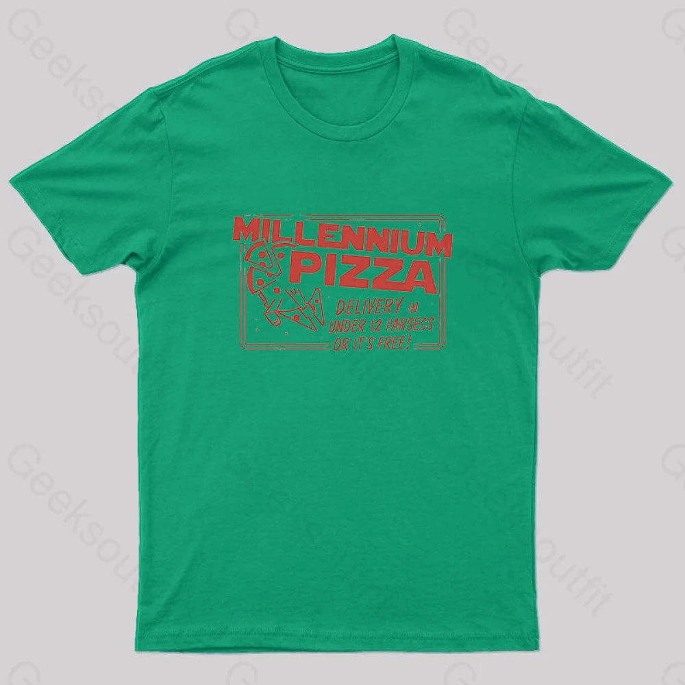 Millennium Pizza Nerd T-Shirt Green / S