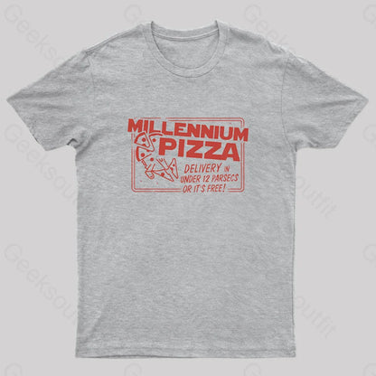 Millennium Pizza Nerd T-Shirt Grey / S