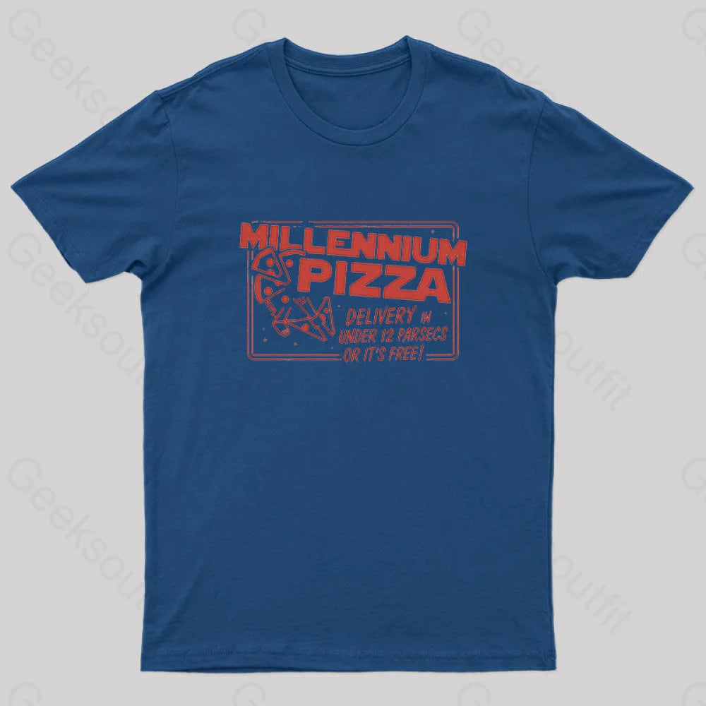 Millennium Pizza Nerd T-Shirt Navy / S