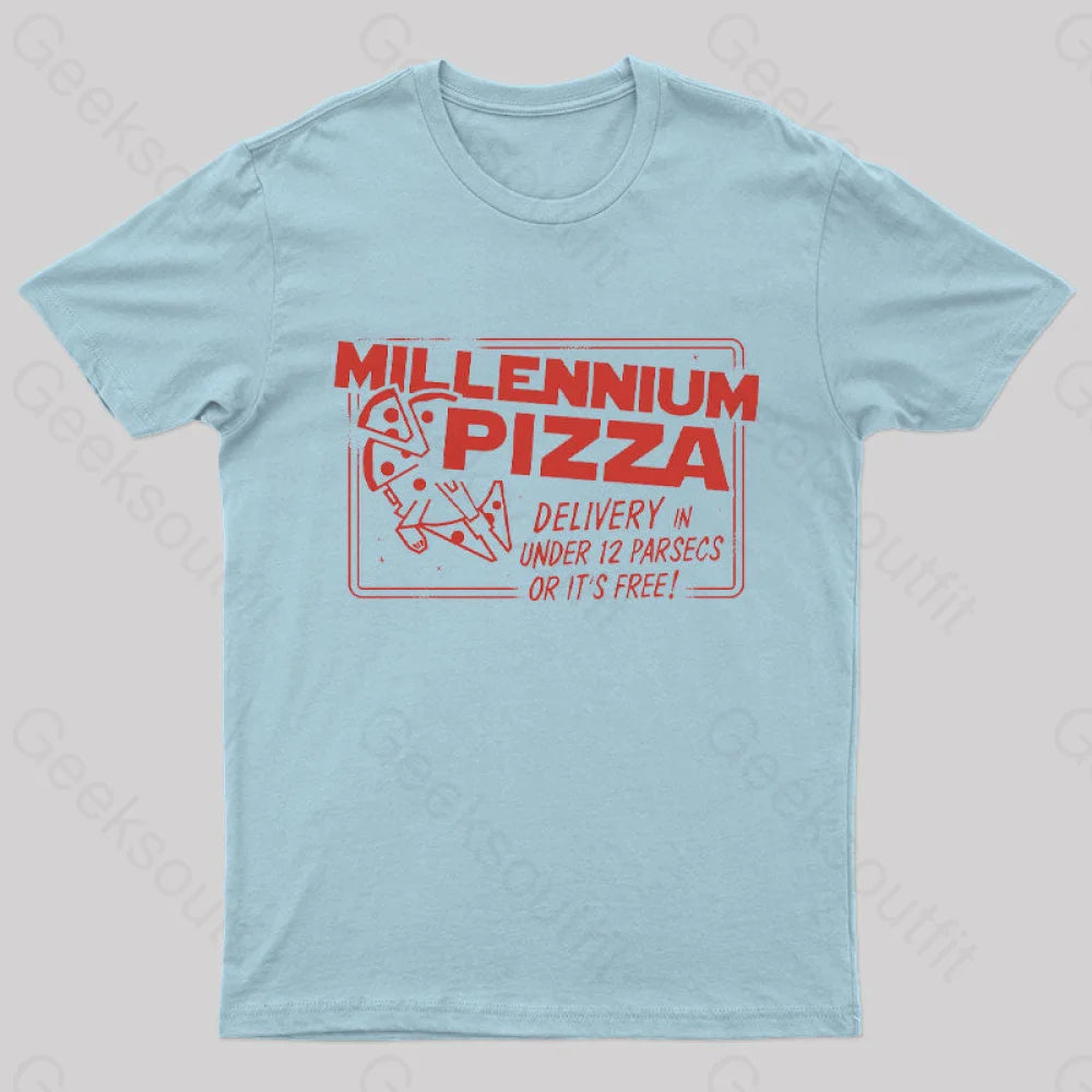 Millennium Pizza T-Shirt Light Blue / S