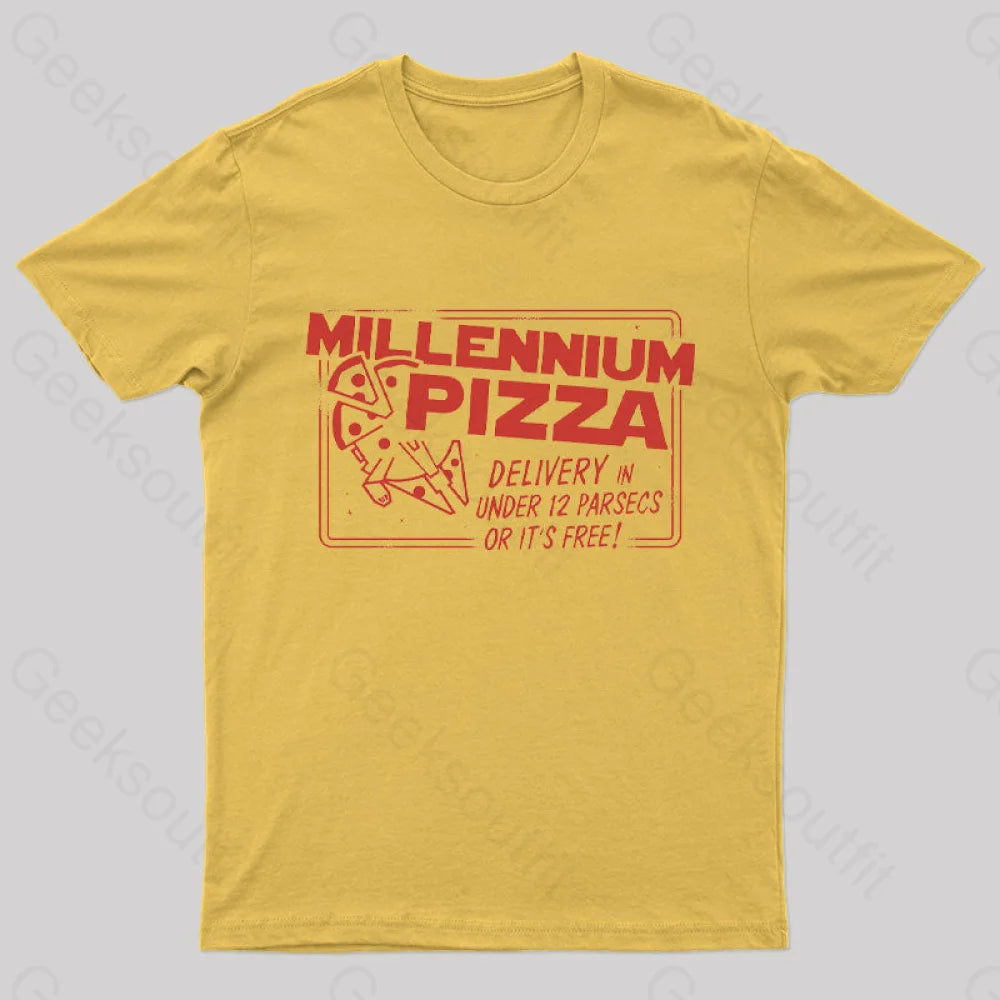 Millennium Pizza T-Shirt Yellow / S