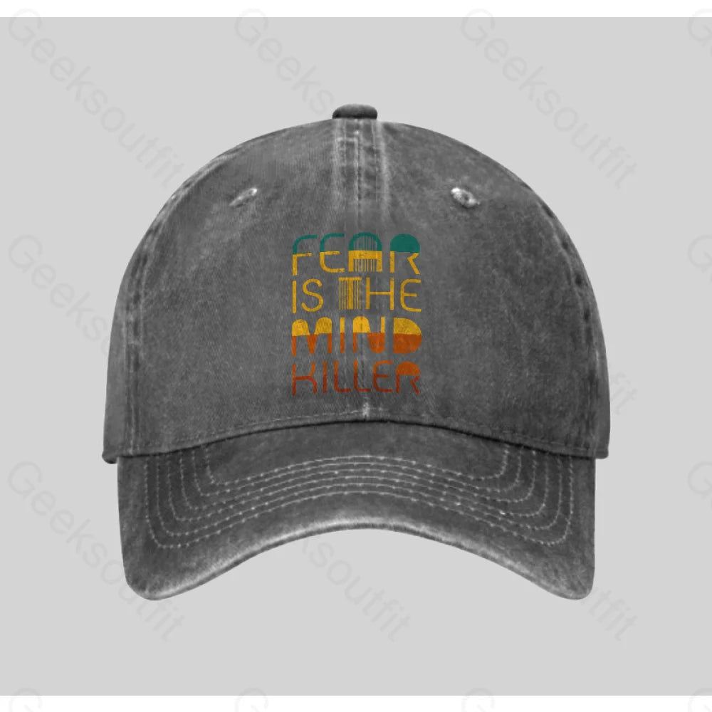 Mind Killer Washed Vintage Baseball Cap Grey