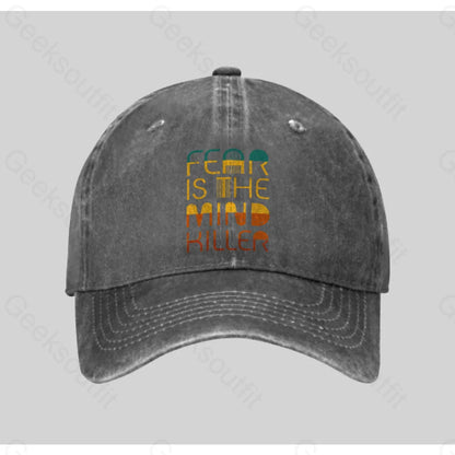 Mind Killer Washed Vintage Baseball Cap Grey