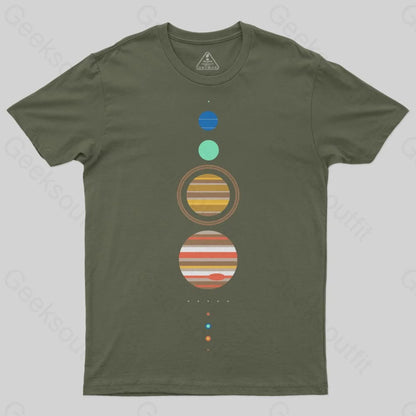 Minimal Solar System T-Shirt - Geeksoutfit