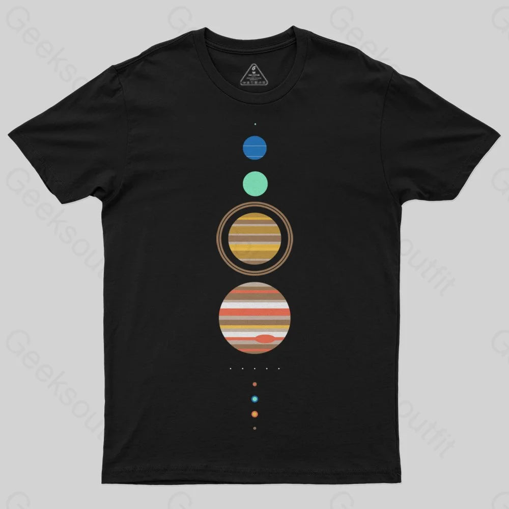 Minimal Solar System T-Shirt - Geeksoutfit