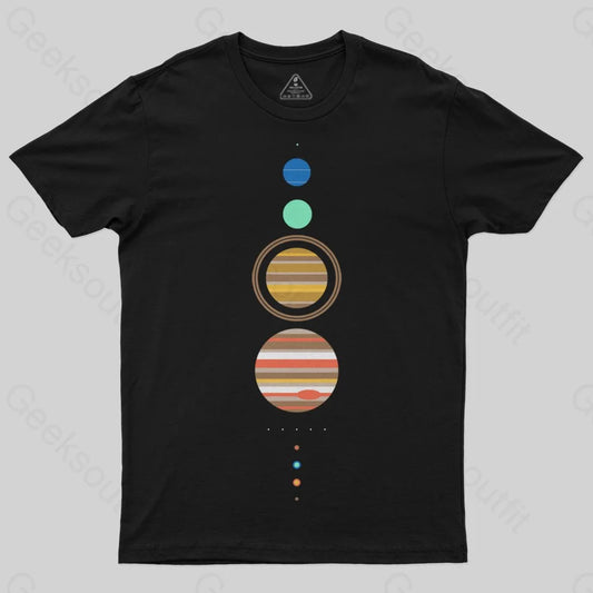 Minimal Solar System T-Shirt - Geeksoutfit