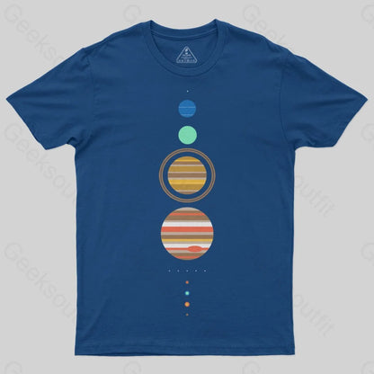 Minimal Solar System T-Shirt - Geeksoutfit