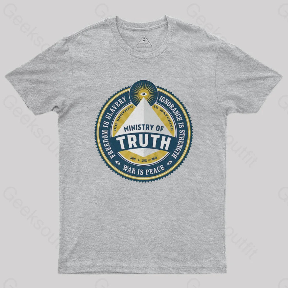 Ministry Of Truth Nerd T-Shirt Grey / S