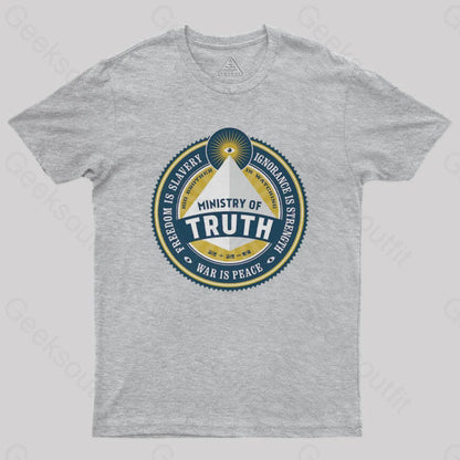 Ministry Of Truth Nerd T-Shirt Grey / S