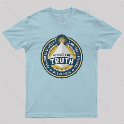 Ministry Of Truth Nerd T-Shirt Light Blue / S