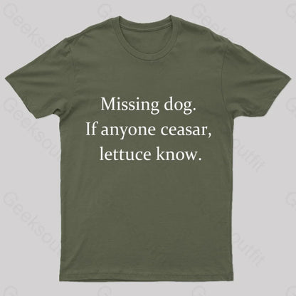 Missing Dog Geek T-Shirt Army Green / S