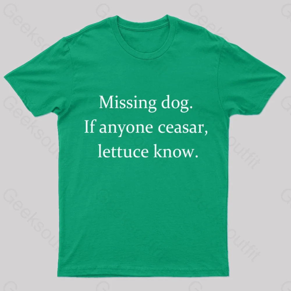 Missing Dog Geek T-Shirt Green / S