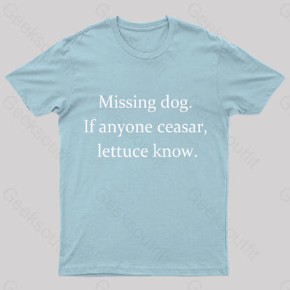 Missing Dog Geek T-Shirt Light Blue / S