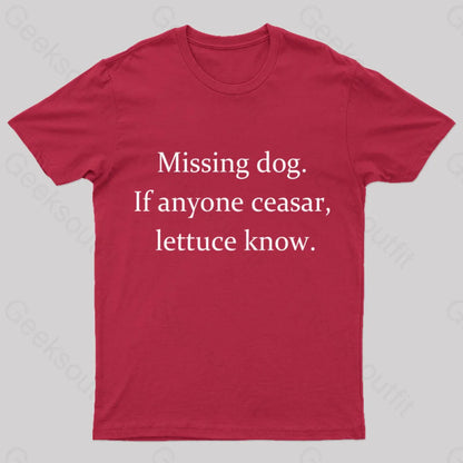 Missing Dog Geek T-Shirt Red / S