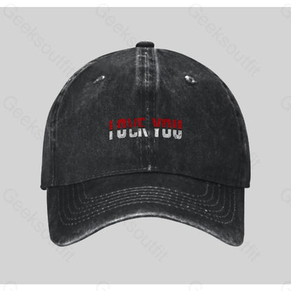 Mixed Emotions Washed Vintage Baseball Cap Black