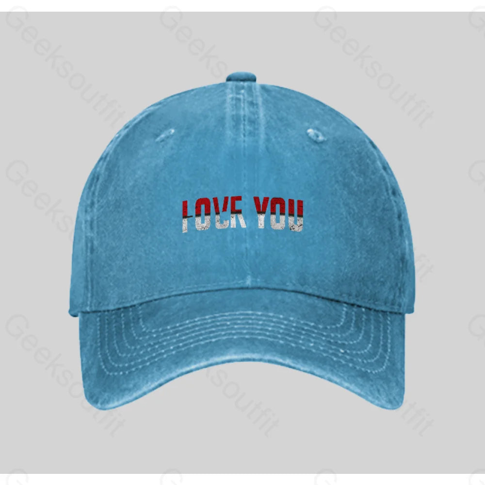 Mixed Emotions Washed Vintage Baseball Cap Blue