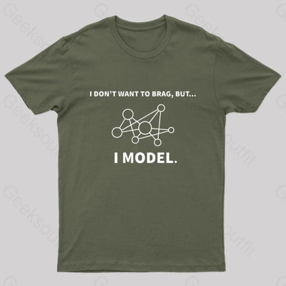 Model Data Science Informatics Geek T-Shirt Army Green / S