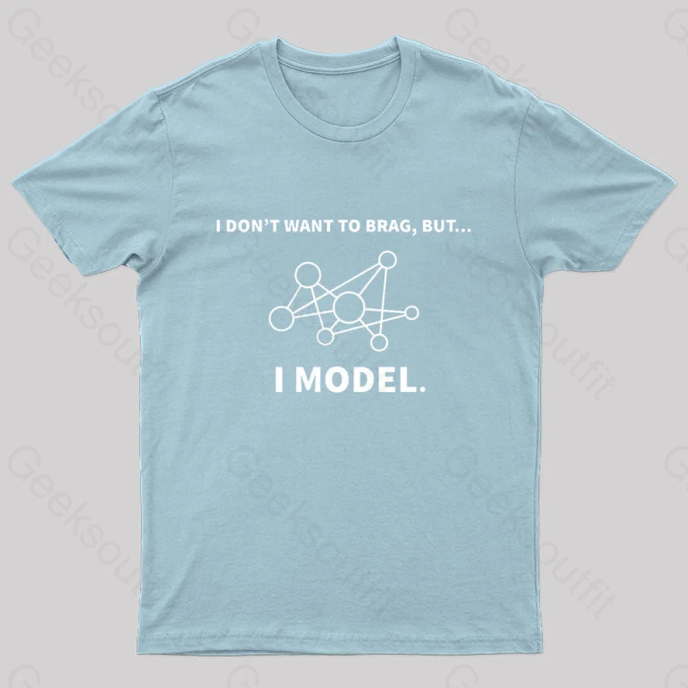 Model Data Science Informatics Geek T-Shirt Light Blue / S