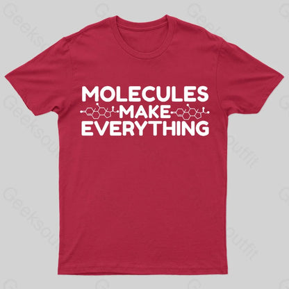 Molecule Make Everything Geek T-Shirt Red / S