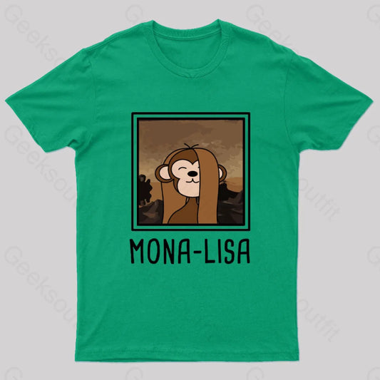 Mona Lisa Geek T-Shirt Green / S