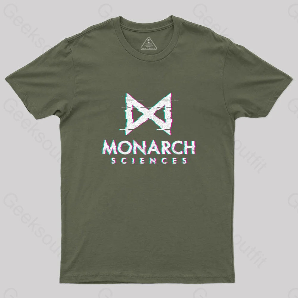 Monarch Sciences Glitch Geek T-Shirt Army Green / S