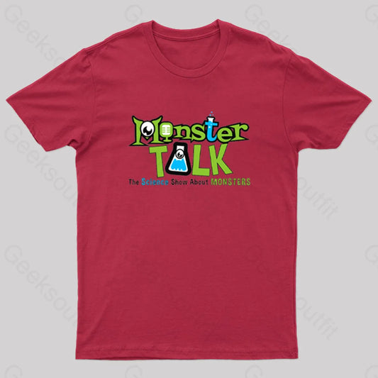 Monstertalk-The Science Show About Monsters Nerd T-Shirt Red / S