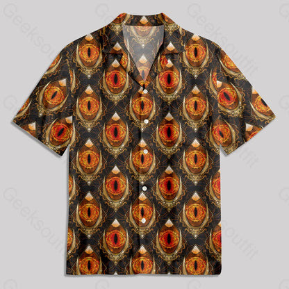 Mordor Eye Button Up Pocket Shirt Hawaiian / S Bus633 Yc