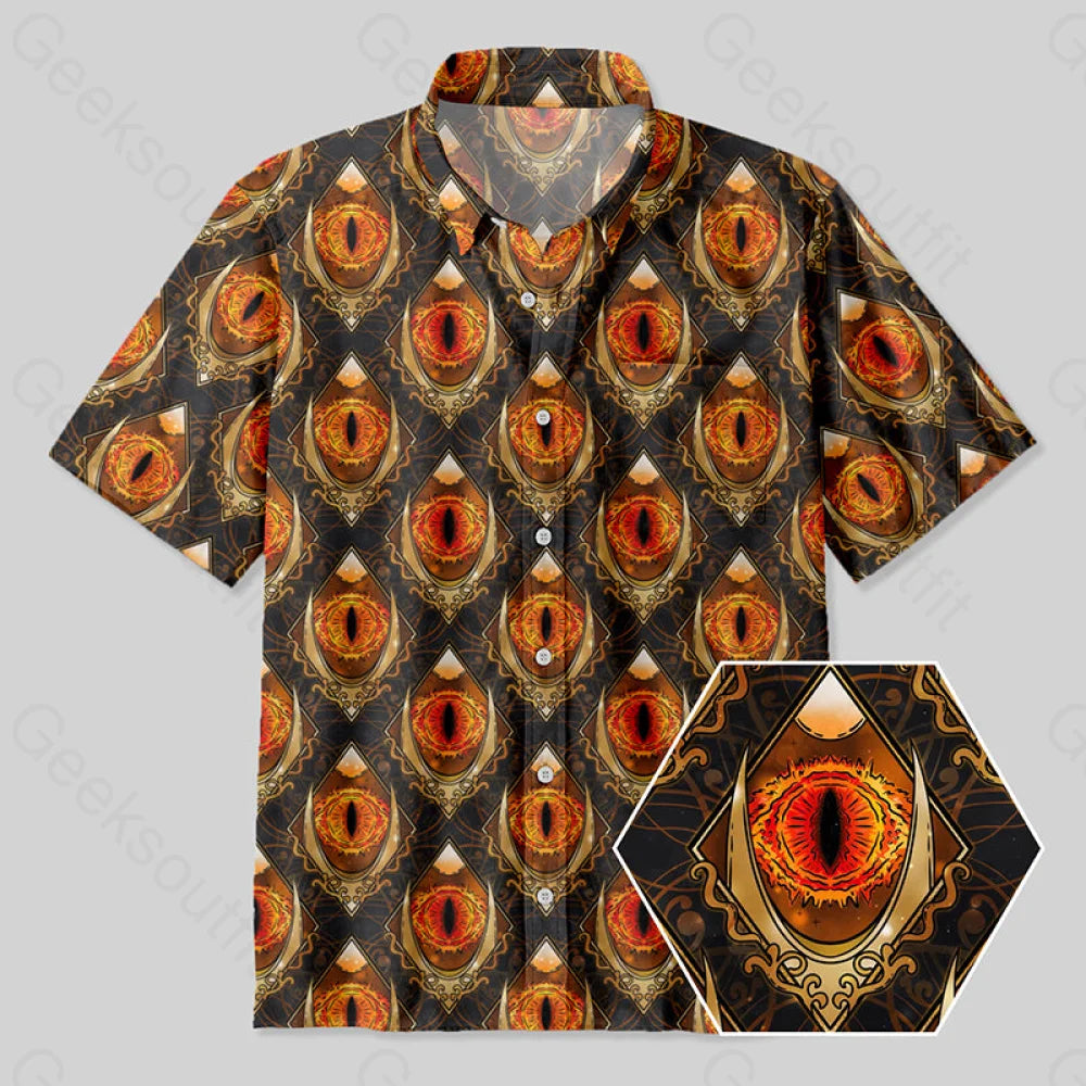 Mordor Eye Button Up Pocket Shirt Yc