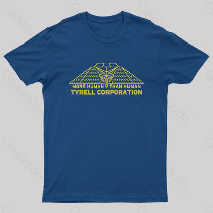 More Human Than Tyrell Corporation Geek T-Shirt Navy / S