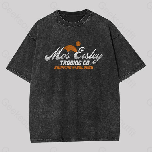 Mos Eisley Geek Washed T-Shirt Black / S