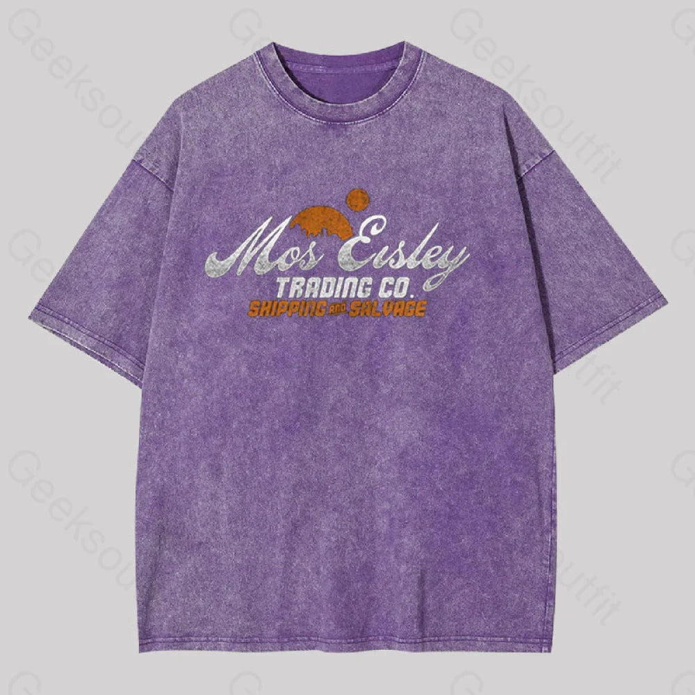 Mos Eisley Geek Washed T-Shirt Purple / S