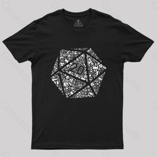 Mosaic D20 T-Shirt Black / S