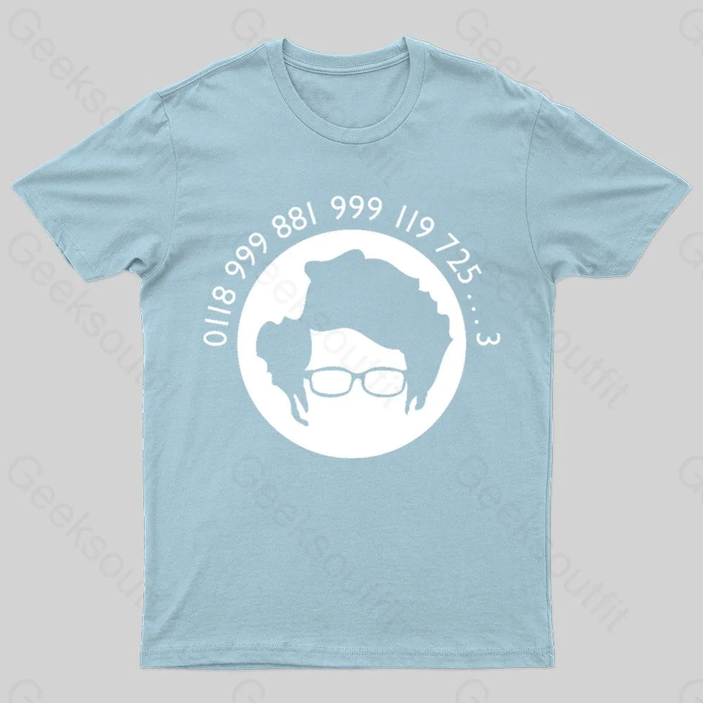 Moss Emergency Nerd T-Shirt Light Blue / S