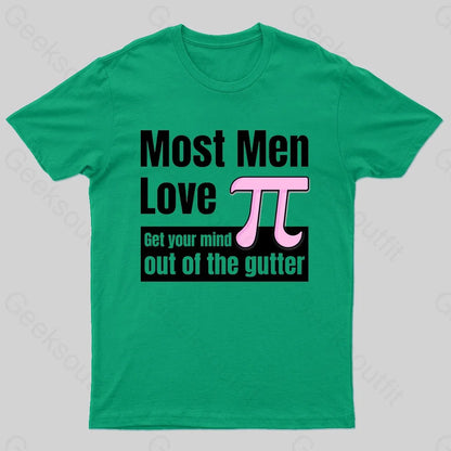 Most Men Love Pi Nerd T-Shirt Green / S