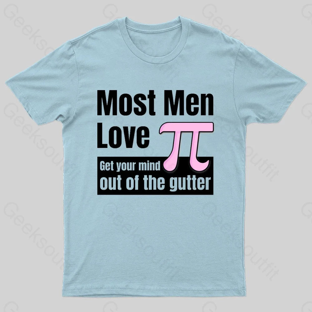 Most Men Love Pi Nerd T-Shirt Light Blue / S