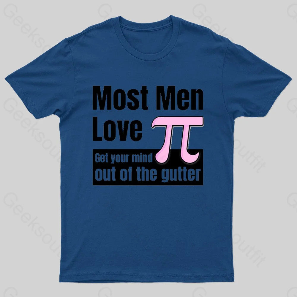 Most Men Love Pi Nerd T-Shirt Navy / S