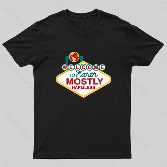 Mostly Harmless Nerd T-Shirt Black / S