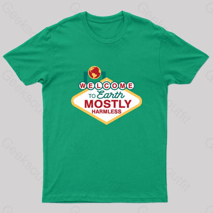 Mostly Harmless Nerd T-Shirt Green / S