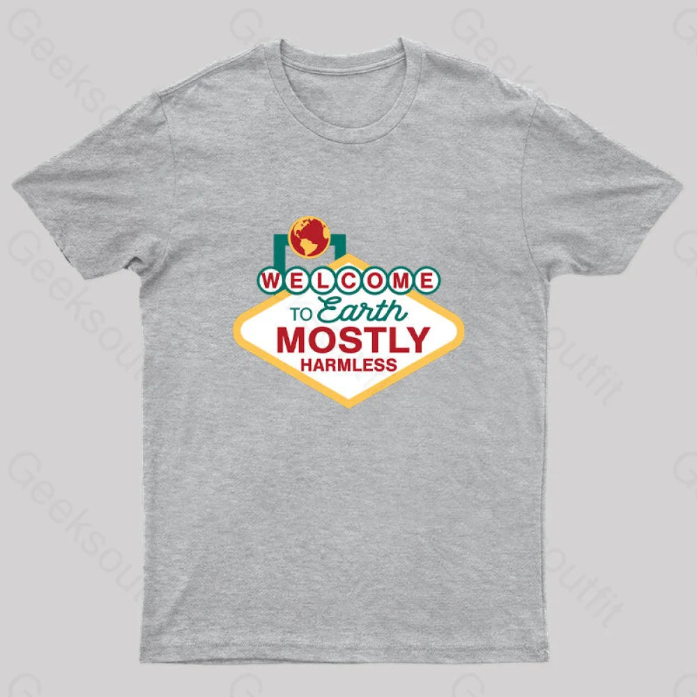 Mostly Harmless Nerd T-Shirt Grey / S