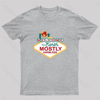 Mostly Harmless Nerd T-Shirt Grey / S