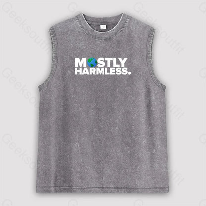 Mostly Harmless Unisex Washed Tank Grey / S