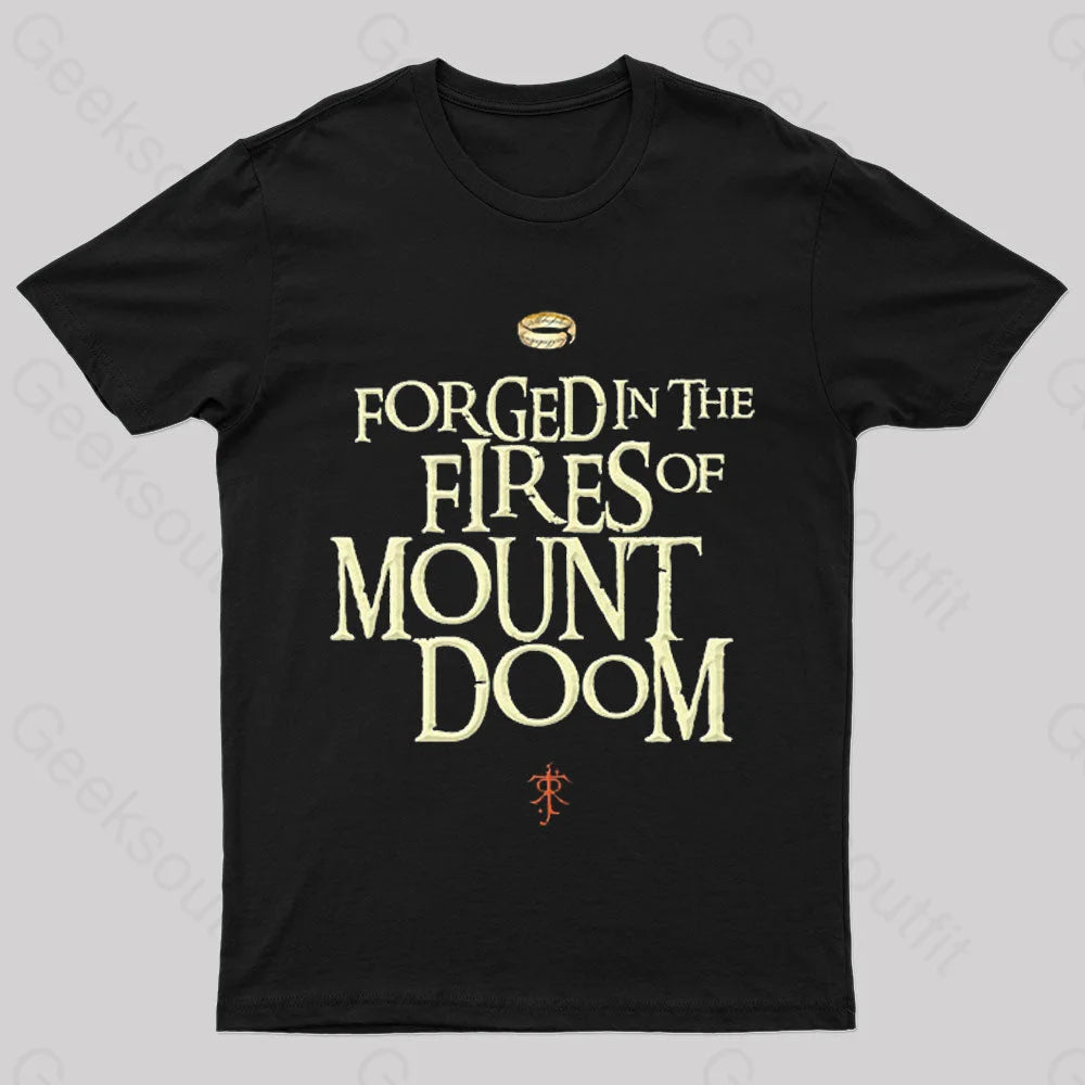 Mount Doom Forged Nerd T-Shirt Black / S