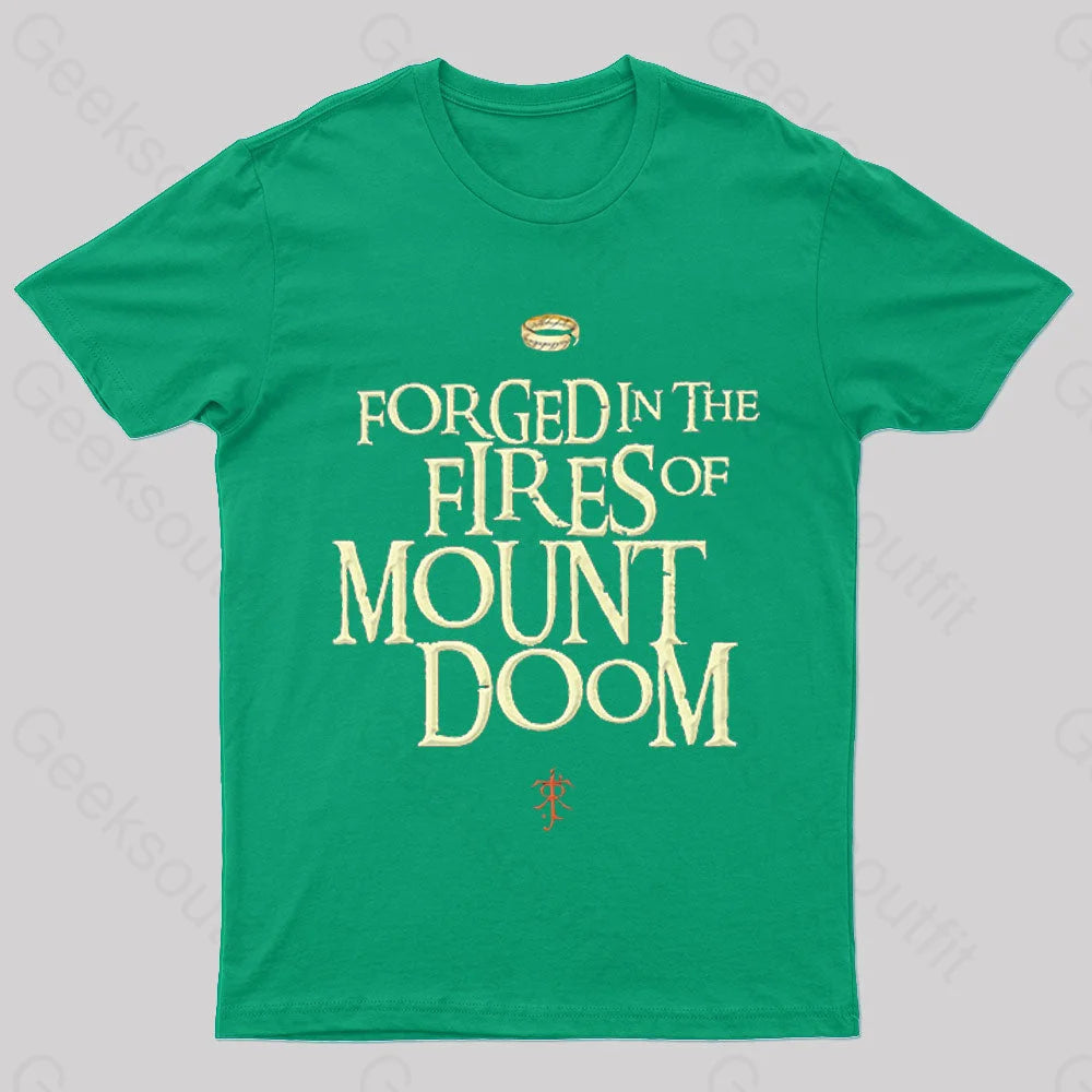 Mount Doom Forged Nerd T-Shirt Green / S