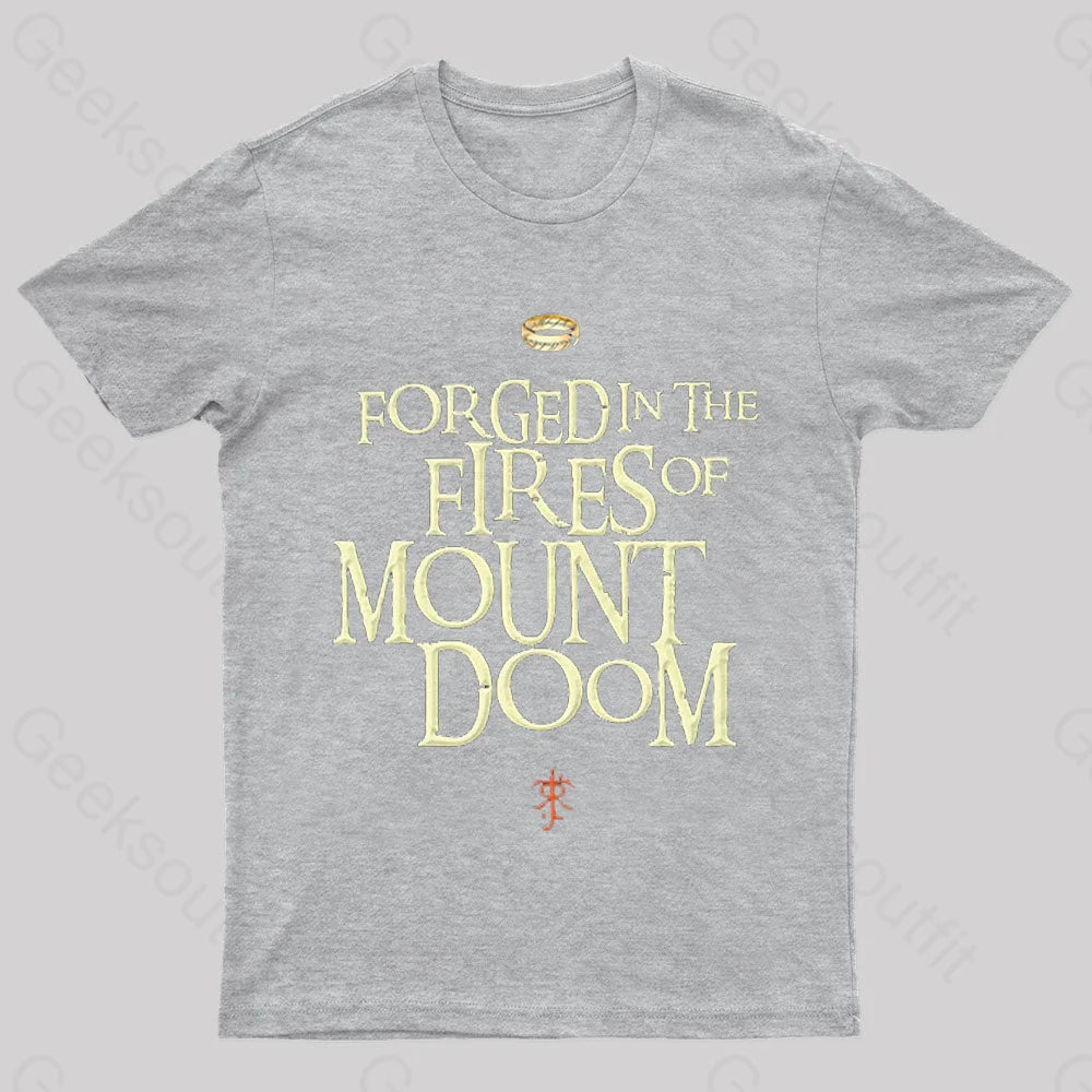 Mount Doom Forged Nerd T-Shirt Grey / S