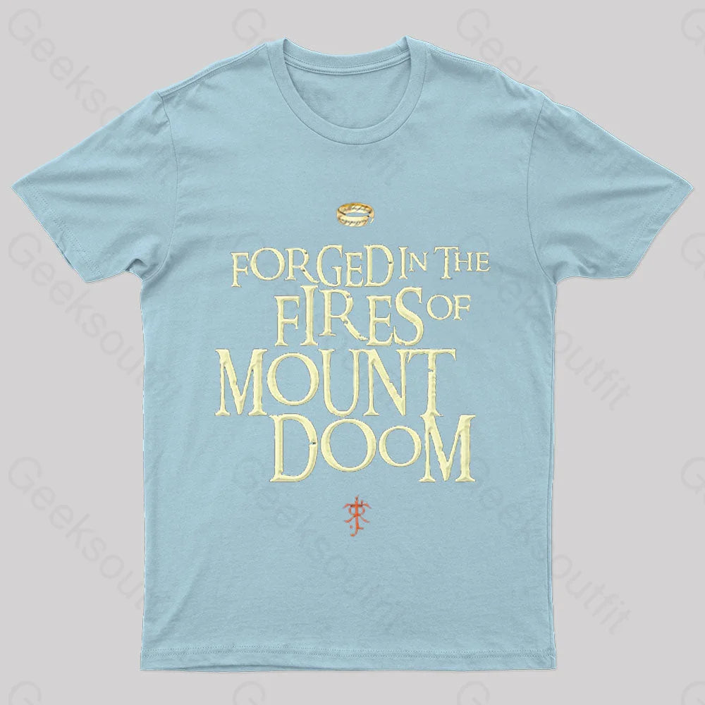 Mount Doom Forged Nerd T-Shirt Light Blue / S